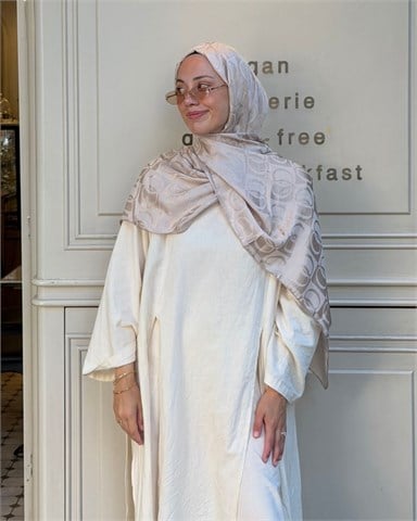 Vizon Imannoor Büyük Dama Desen Pamuk Jakar Şal