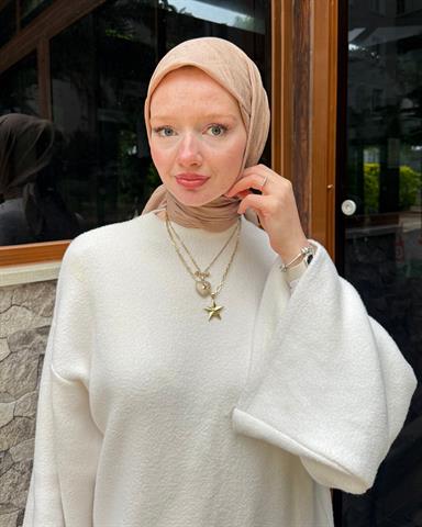 Vizon Zikzak Lyocell Bambu Jakar Eşarp