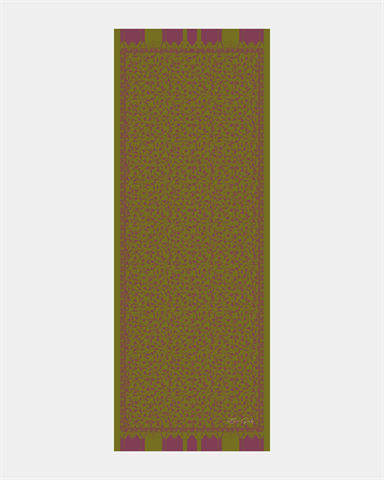 S-LALE-24 Zeytin Çiçeği & Mürdüm Lale Bahçesi Desen Şal