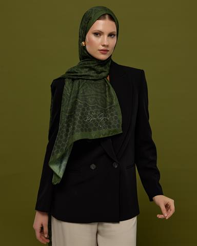 SV-BAL-74 Zeytin & Siyah Bala Hatun Desen  Şal