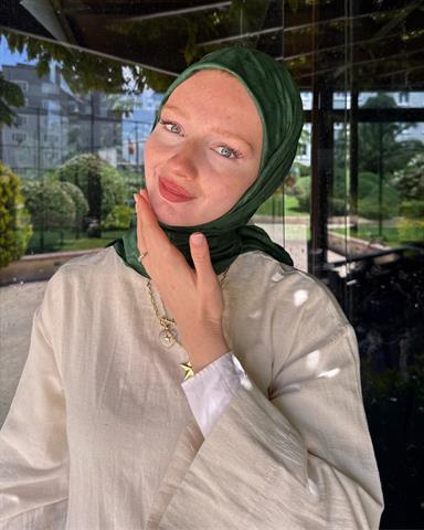 Zümrüt Baklava Lyocell Bambu Jakar Eşarp