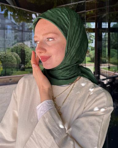 Zümrüt Baklava Lyocell Bambu Jakar Eşarp