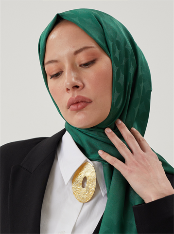 Zümrüt Rise Desen Jakar Şal