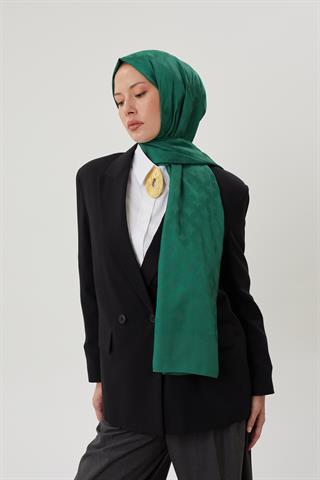 Zümrüt Rise Desen Jakar Şal