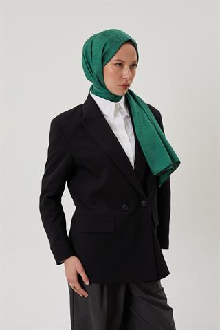 Zümrüt Shine Desen Jakar Şal