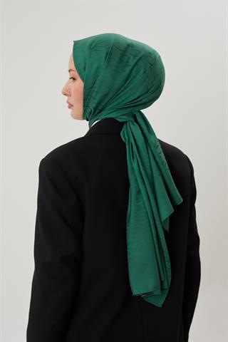 Zümrüt Shine Desen Jakar Şal