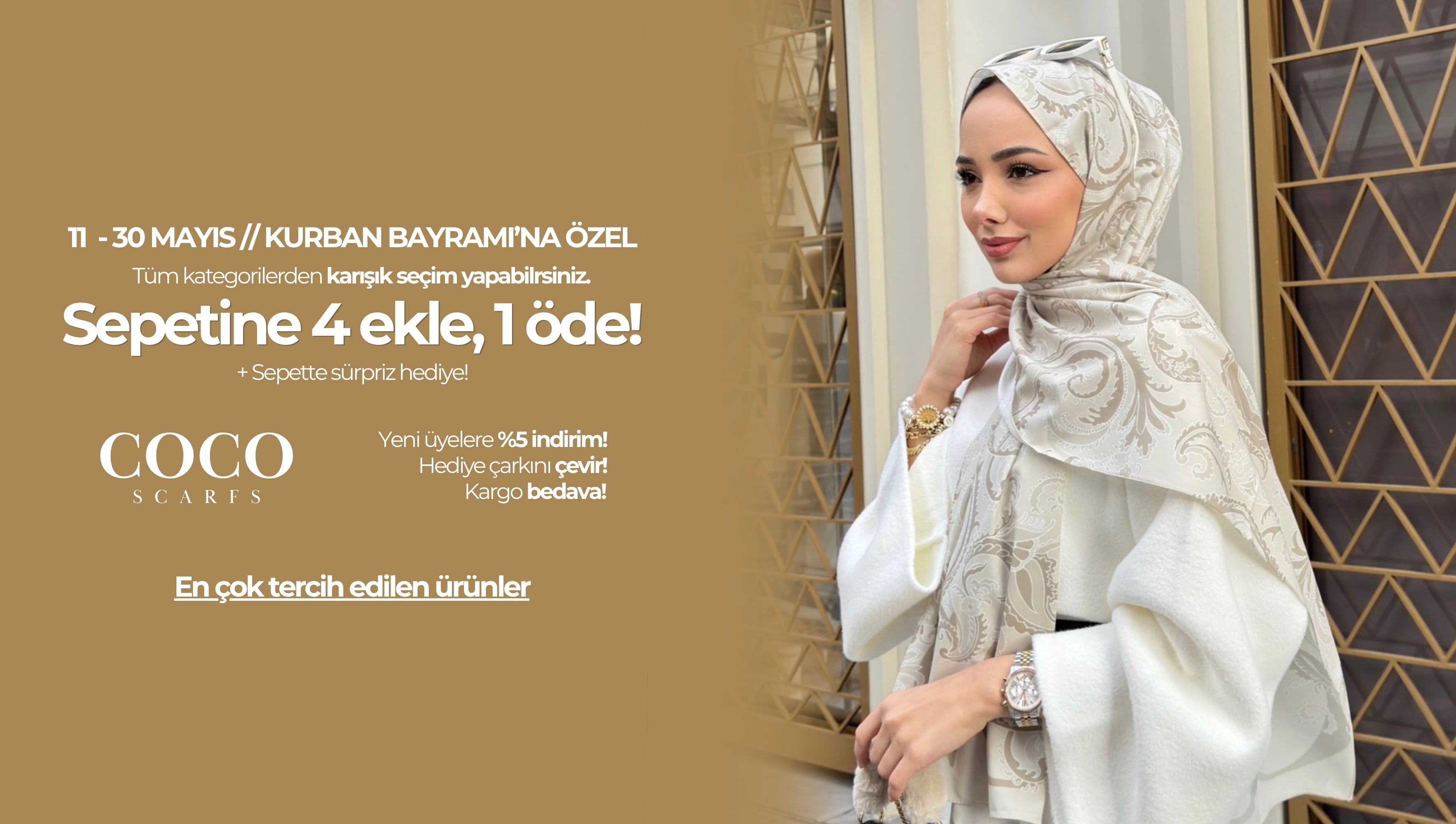 COCO Scarfs Kampanya Banner