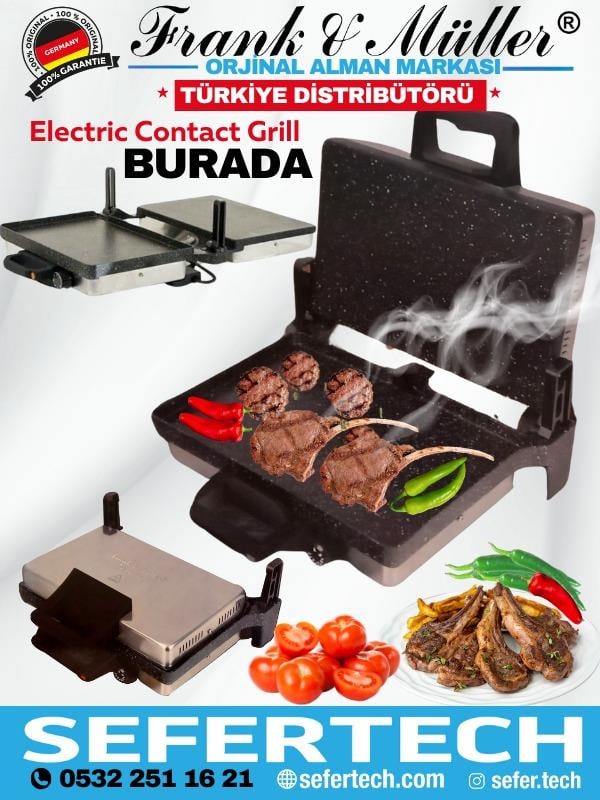 Frank & Müller Germany | Silex Versiyon Electro Contact Grill | Pizza, Lahmacun Ve Grill Makinesi