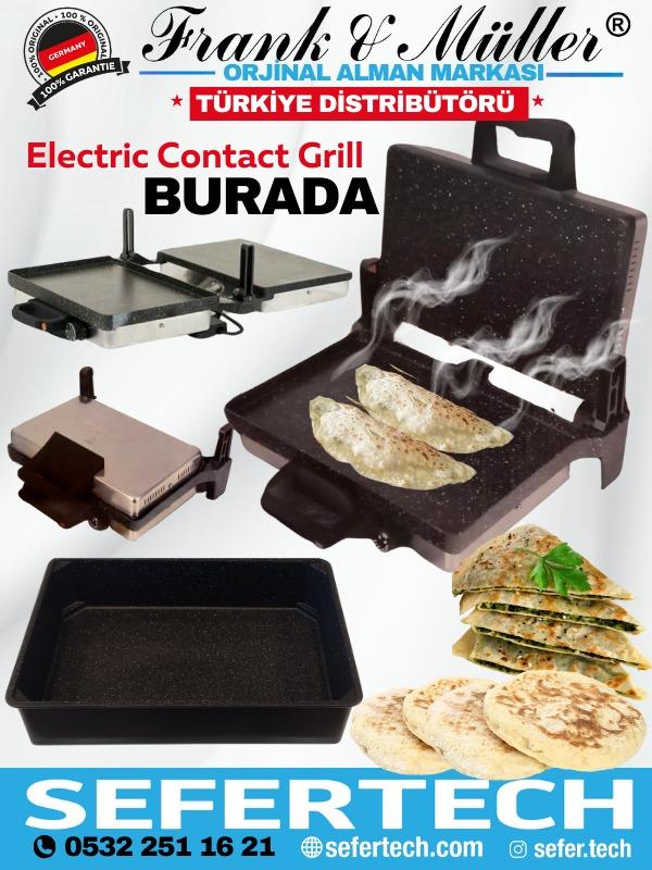 Frank & Müller Germany | Silex Versiyon TEPSİLİ Electro Contact Grill | Pizza, Lahmacun Ve Grill Makinesi