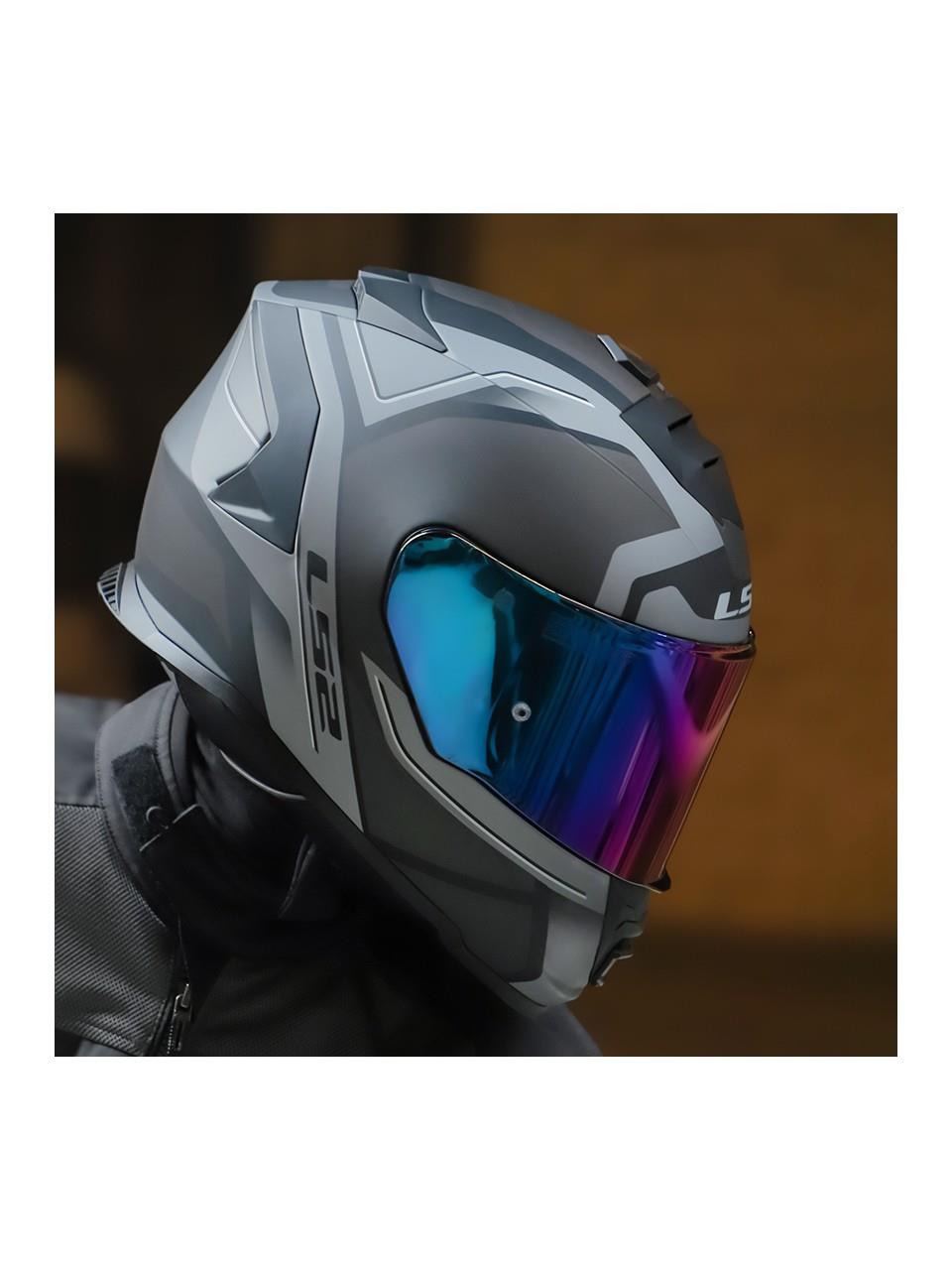 Ls2 Storm 2 Faster Full Face Motosiklet Kaskı Şeffaf + Gökkuşağı Vizörlü