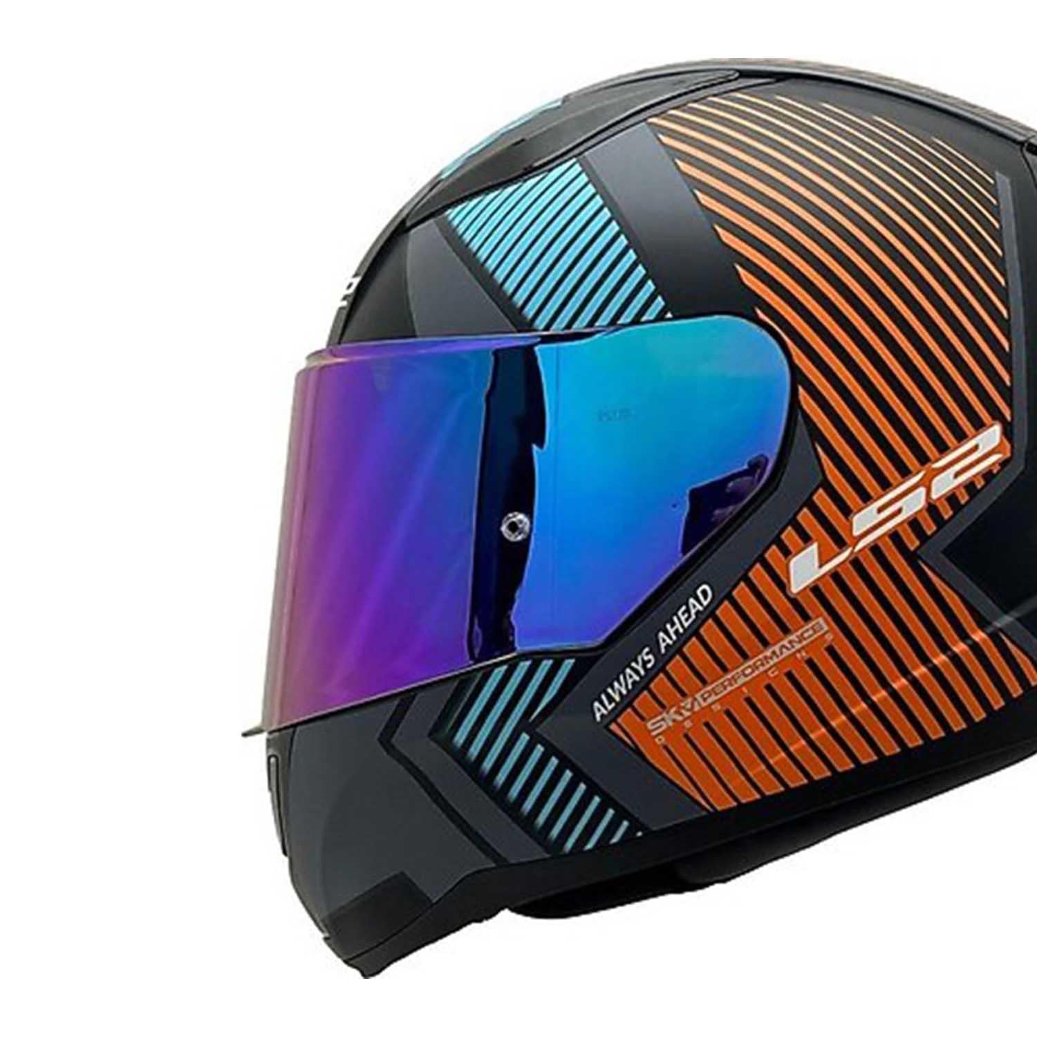 Ls2 Rapid 2 Extra Full Face Motosiklet Kaskı Şeffaf + Gökkuşağı Vizörlü