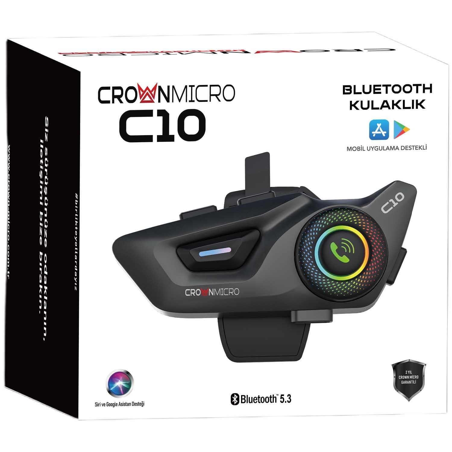 Crown Micro C10 Motosiklet Kask İnterkom Seti