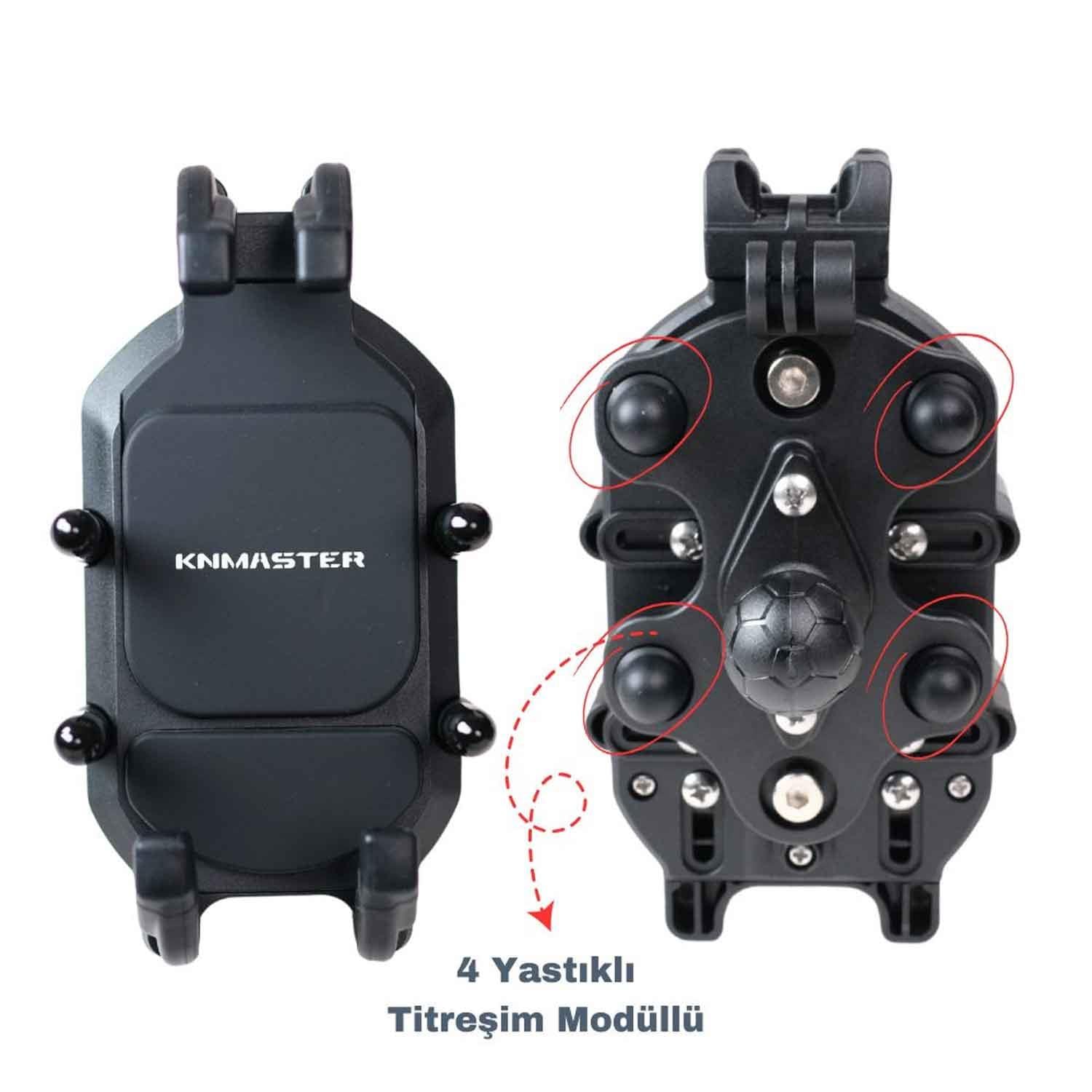 Knmaster TT-860 Titreşim Engelleyicili Tüm Motosikletlere Uyumlu Telefon Tutucu