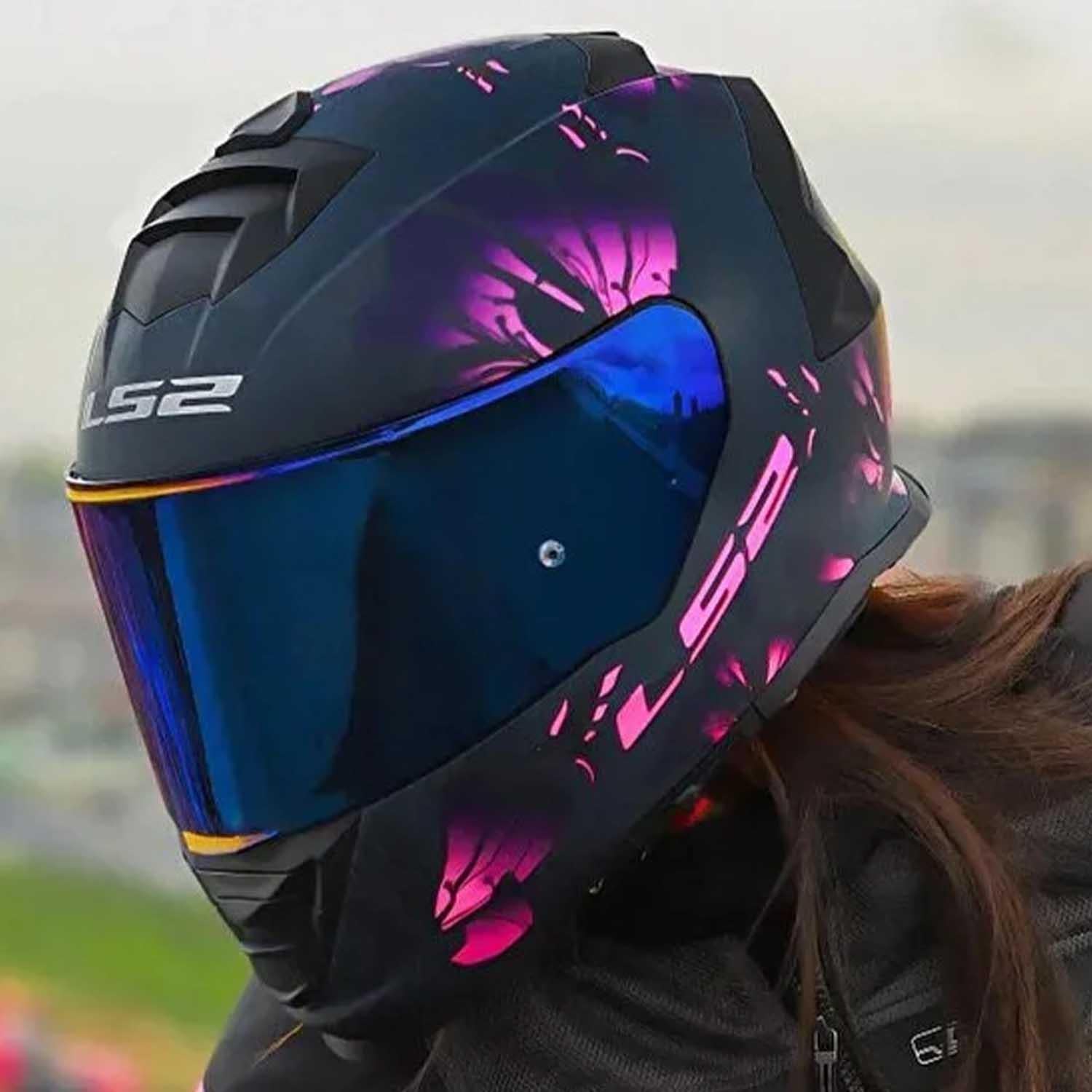 Ls2 Storm 2 Burst Full Face Motosiklet Kaskı Şeffaf + Gökkuşağı Vizörlü