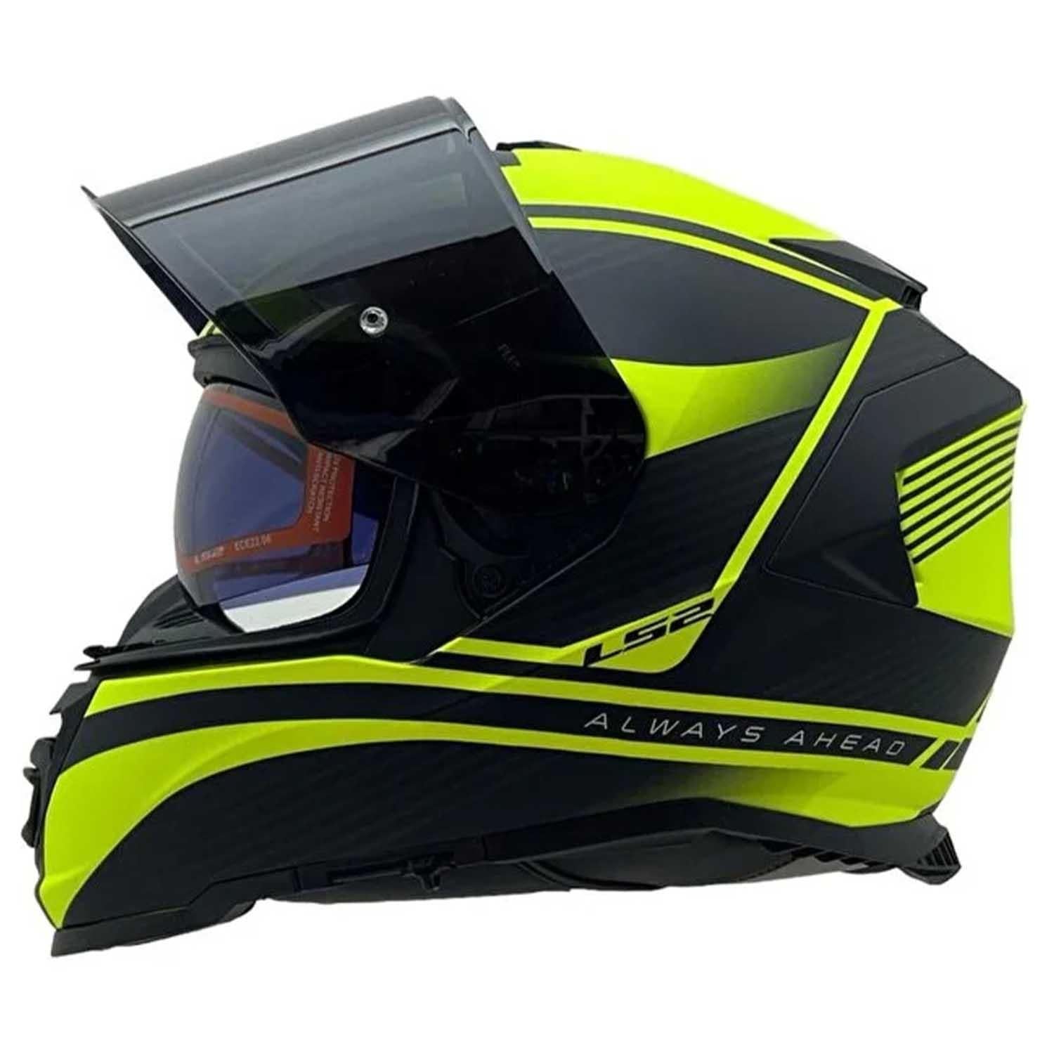 Ls2 Storm 2 Dodger Full Face Motosiklet Kaskı Şeffaf + Siyah Vizörlü