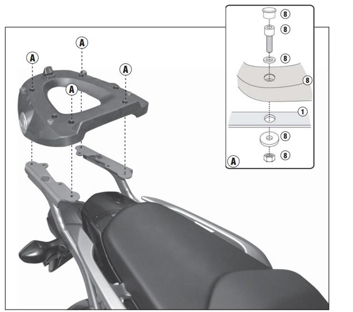 Givi 1109FZ HONDA INTEGRA 700 (12-13) Arka Çanta Taşıyıcı