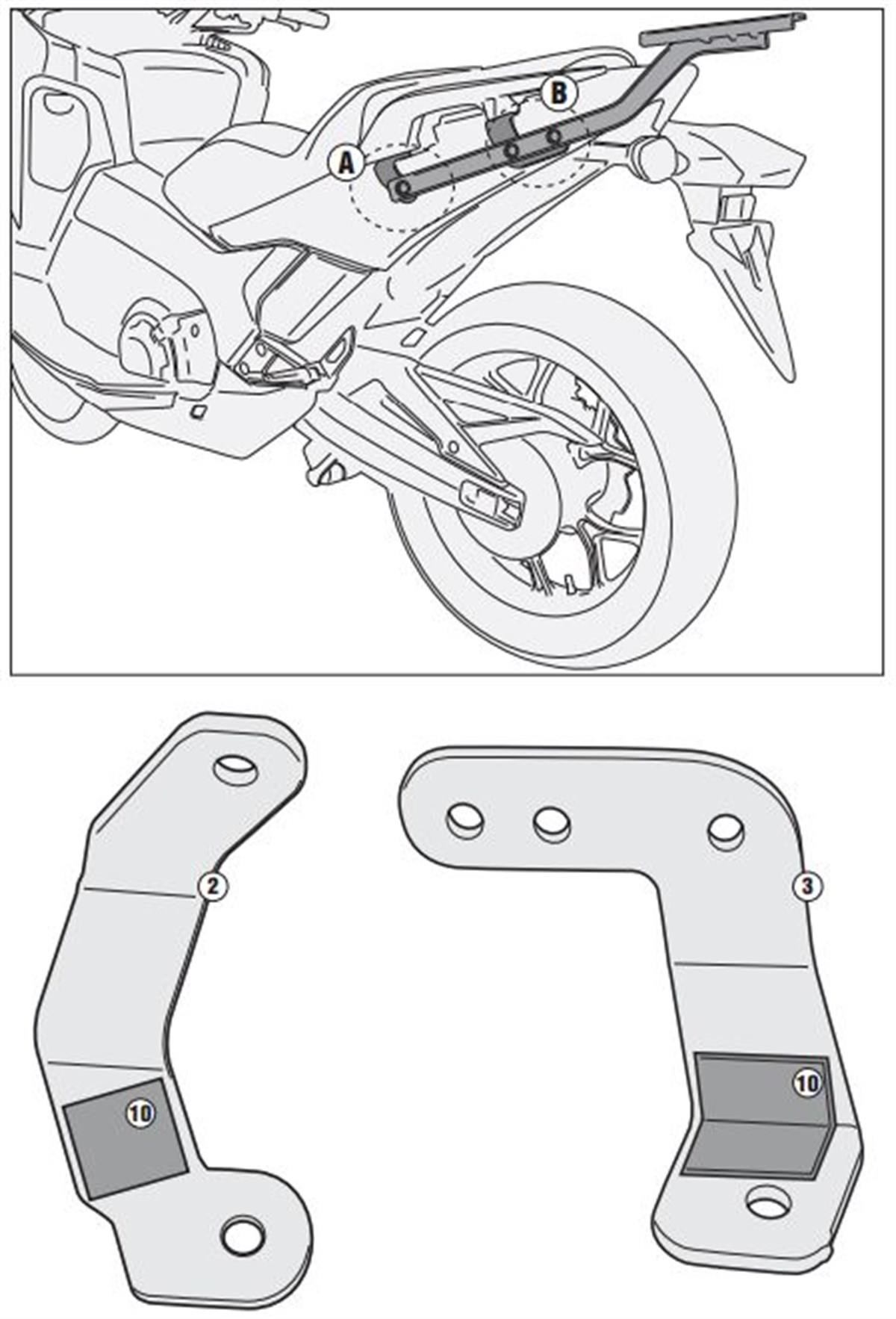 Givi 1127FZ HONDA INTEGRA 750 (14-15) Arka Çanta Taşıyıcı