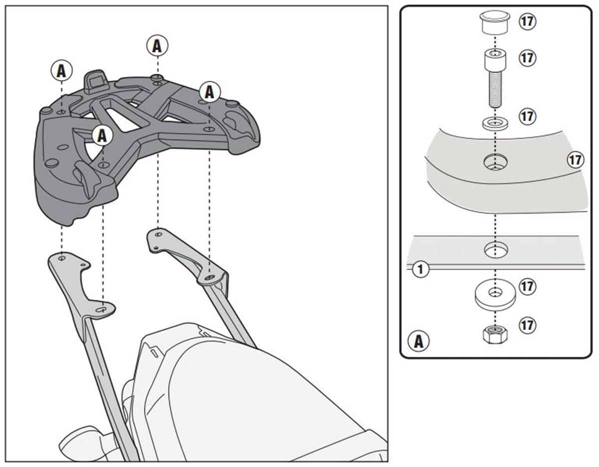 Givi 2118FZ YAMAHA MT-07 (14-17) Arka Çanta Taşıyıcı