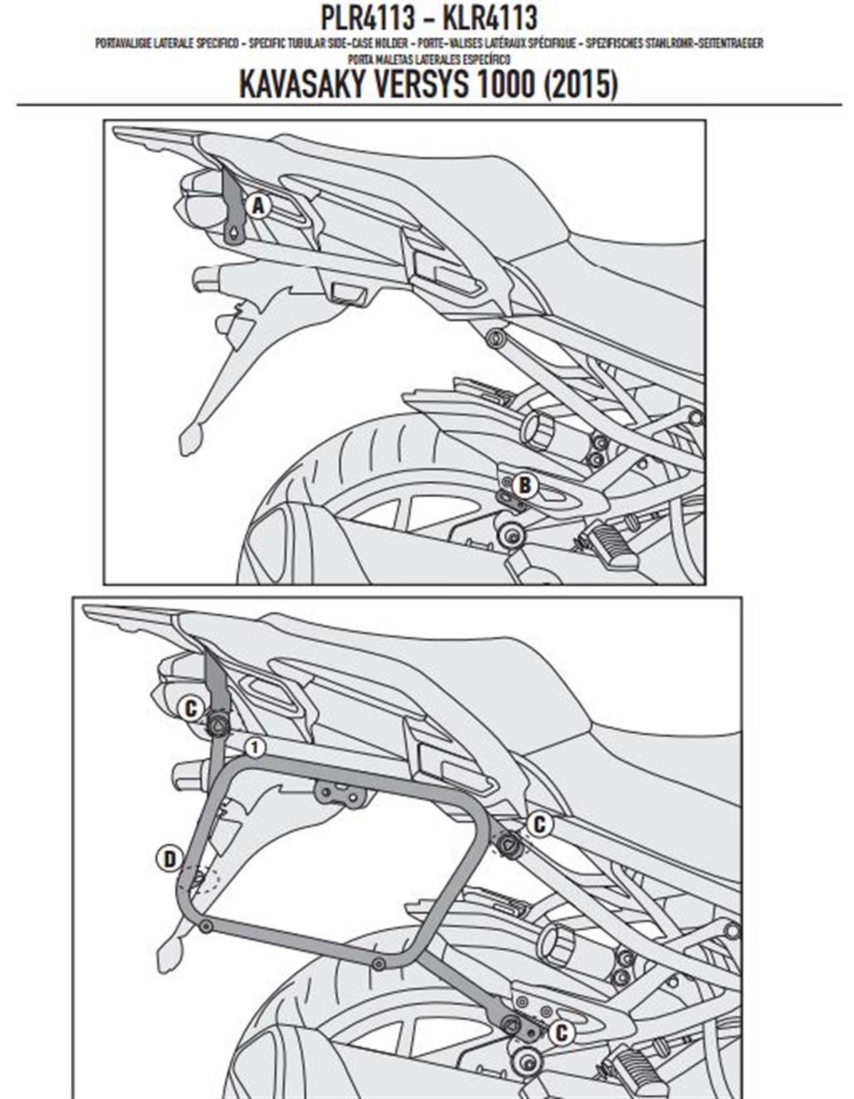 Givi PLR4113 KAWASAKI VERSYS 1000 (15-17) Yan Çanta Taşıyıcı