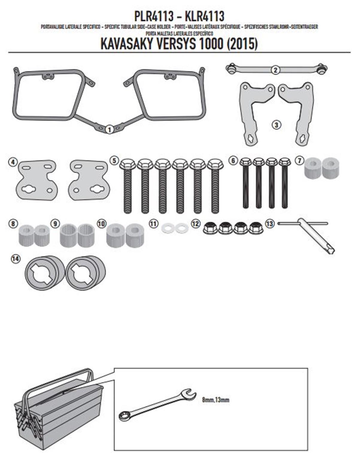 Givi PLR4113 KAWASAKI VERSYS 1000 (15-17) Yan Çanta Taşıyıcı
