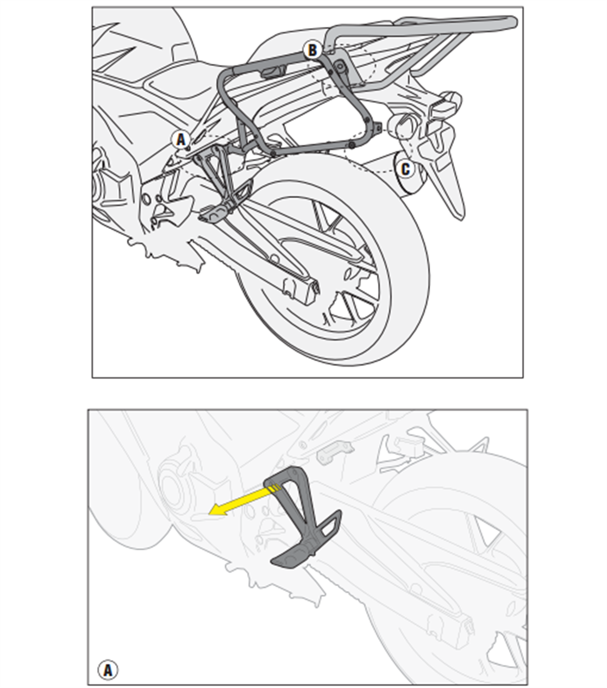 Givi PLX1119 HONDA CB 500F - CBR 500R (13-15) Yan Çanta Taşıyıcı