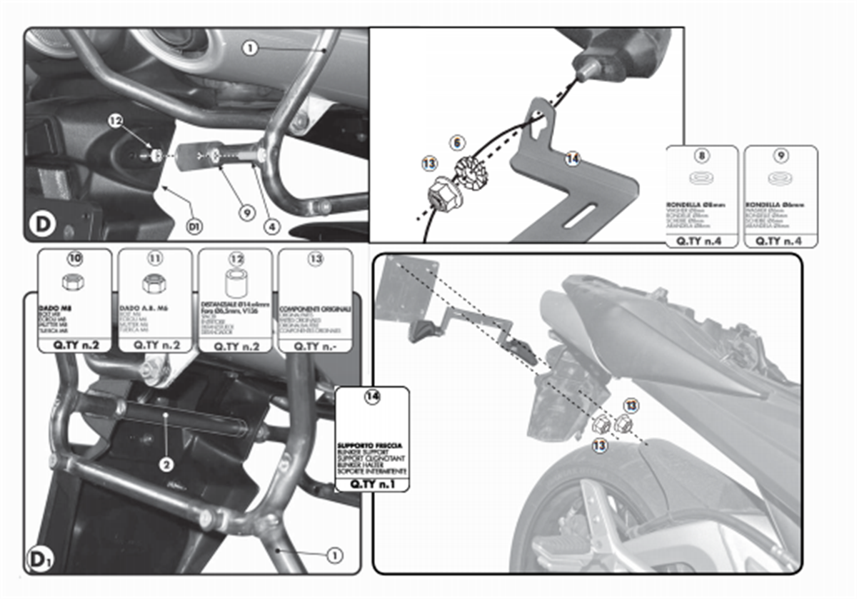 Givi PLX538 SUZUKI GSR 600 (06-11) Yan Çanta Taşıyıcı