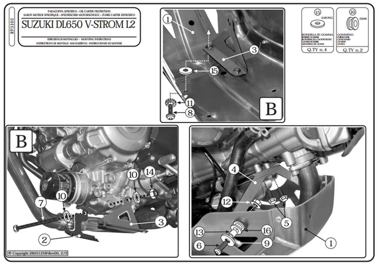 Givi RP3101 Suzuki DL 650 V-Strom (11-20) Karter Koruma