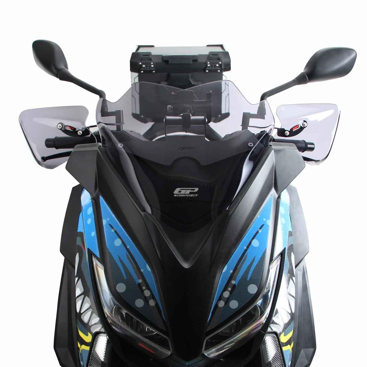 GP Kompozit Yamaha XMAX 250 / 400 2014-2017 Uyumlu Spor Ön Cam Siyah