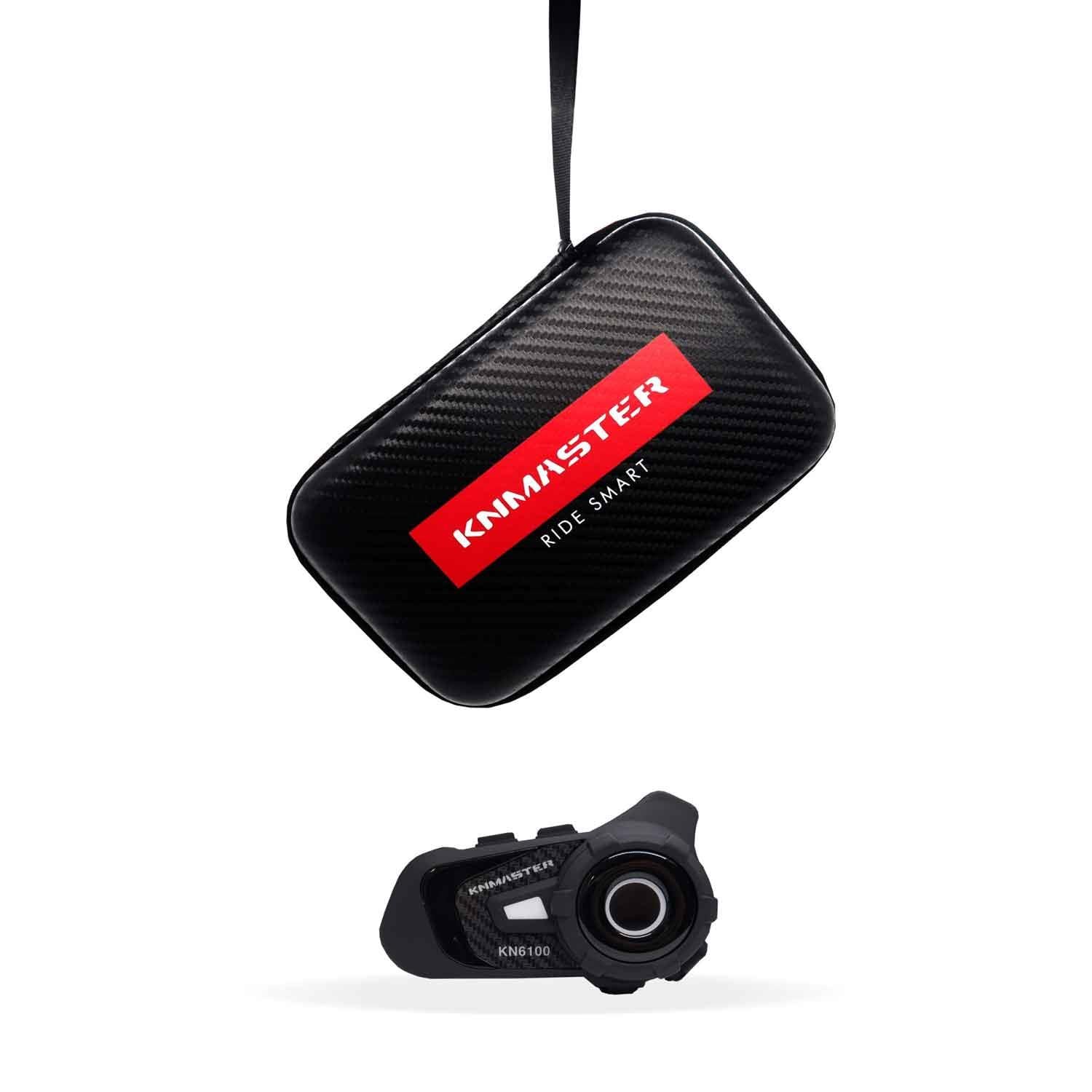 KNMASTER KN6100 MOTOSİKLET BLUETOOTH INTERKOM KULAKLIK SETİ SİYAH