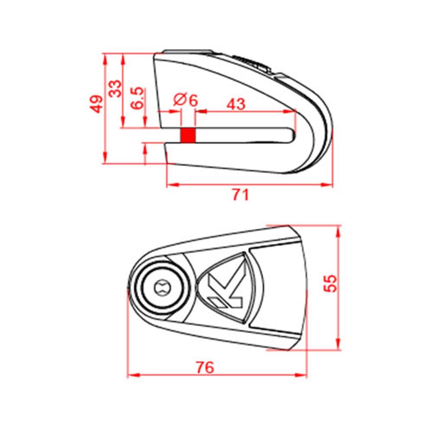 Kovix KS6-BM Alarmlı Disk Kilidi