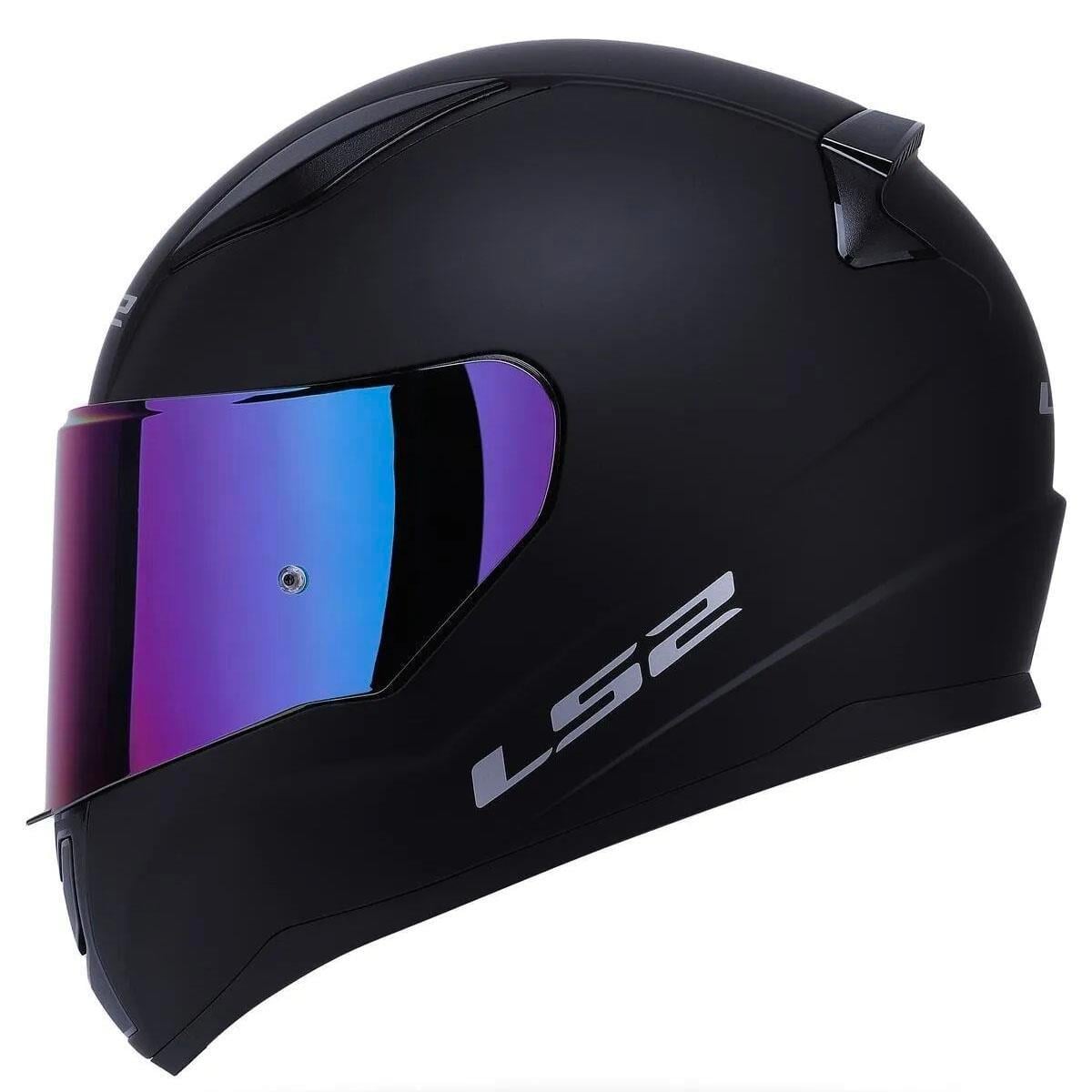 Ls2 Rapid 2 Mat Siyah Gökkuşağı Vizörlü Kask