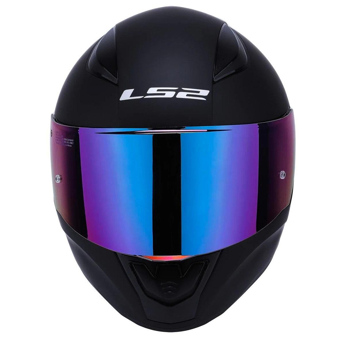 Ls2 Rapid 2 Mat Siyah Gökkuşağı Vizörlü Kask