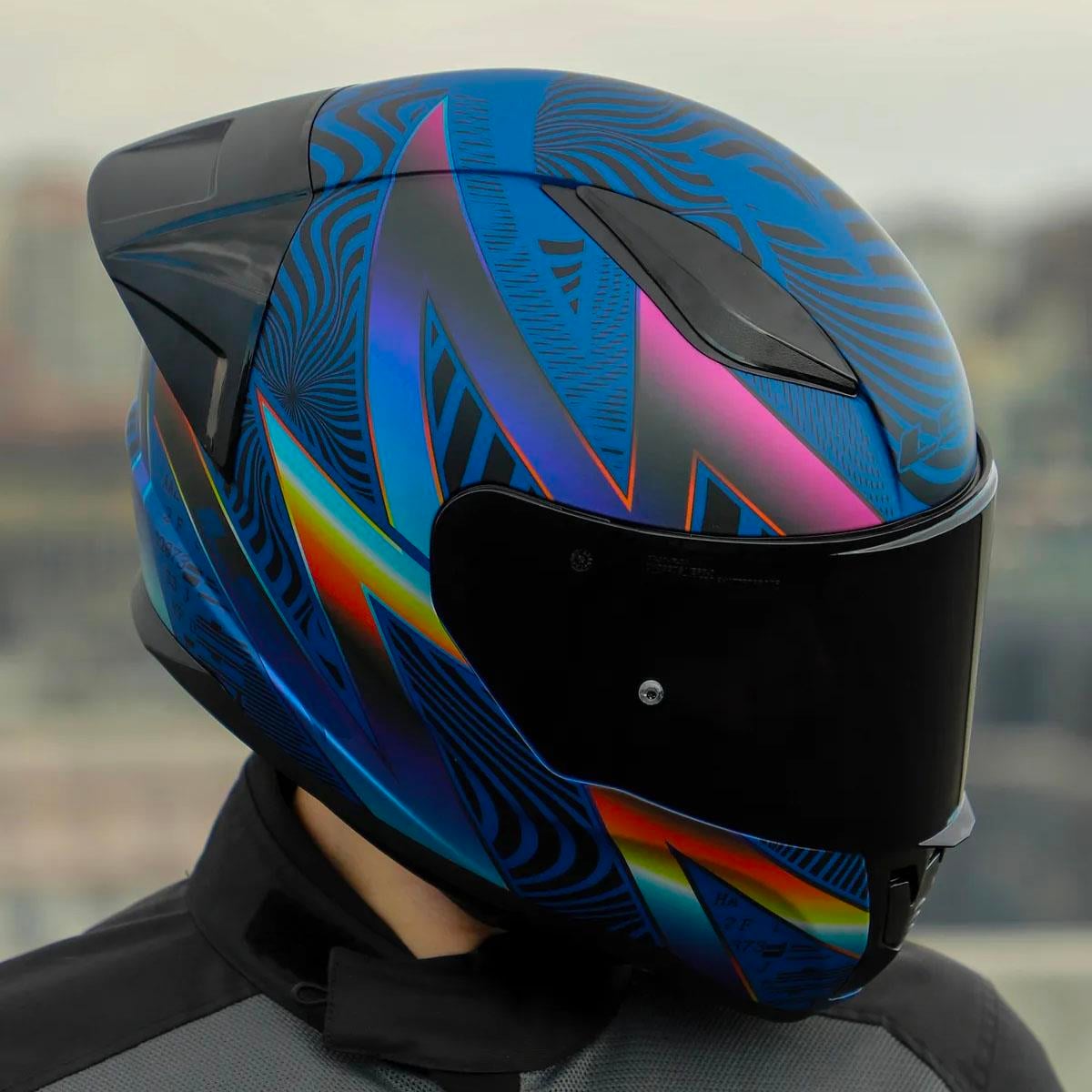 Ls2 Rapid 2 Optik Race Full Face Motosiklet Kaskı Yarış Spoiler +  Şeffaf + Siyah Vizörlü