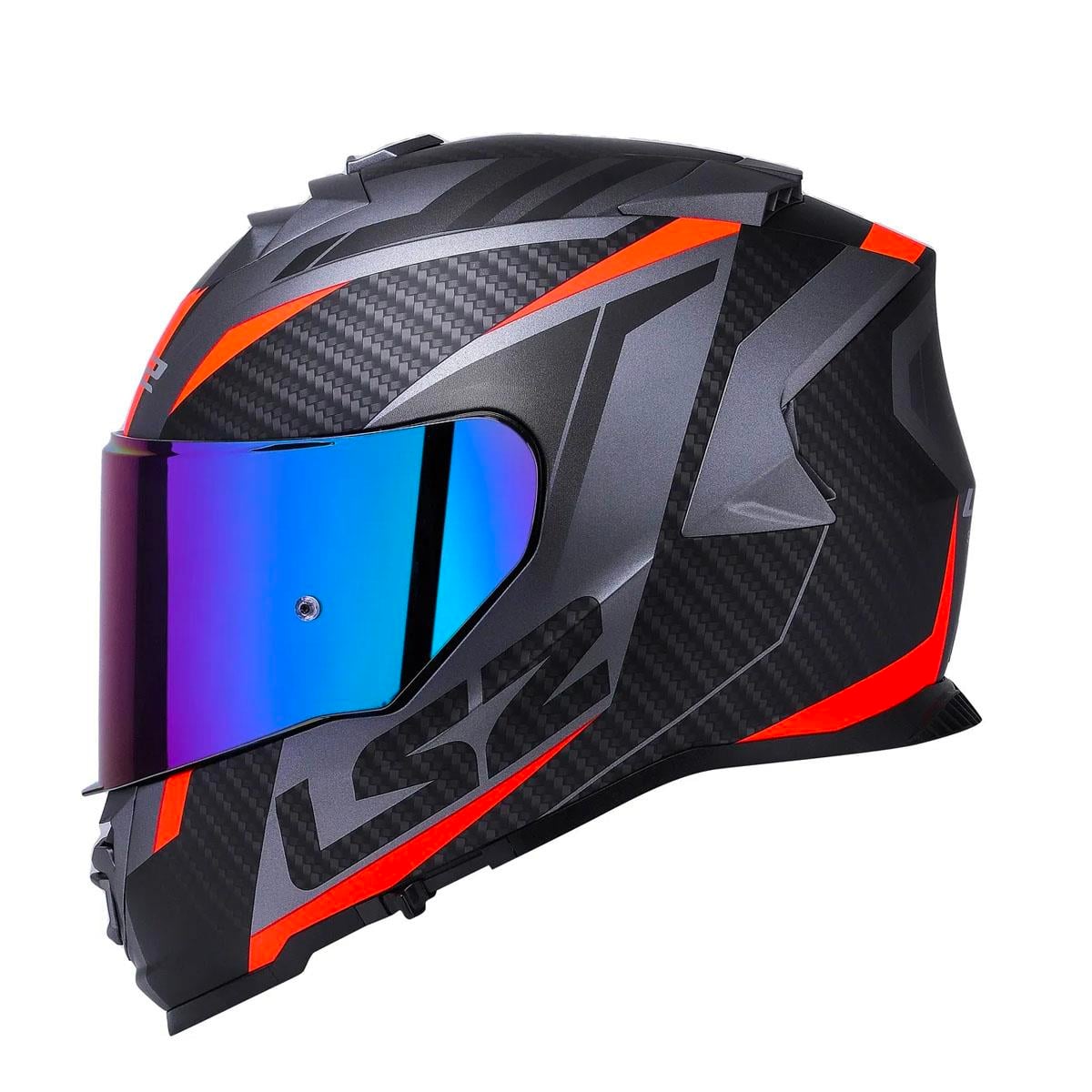 Ls2 Storm 2 Racer Full Face Motosiklet Kaskı Gökkuşağı Vizörlü