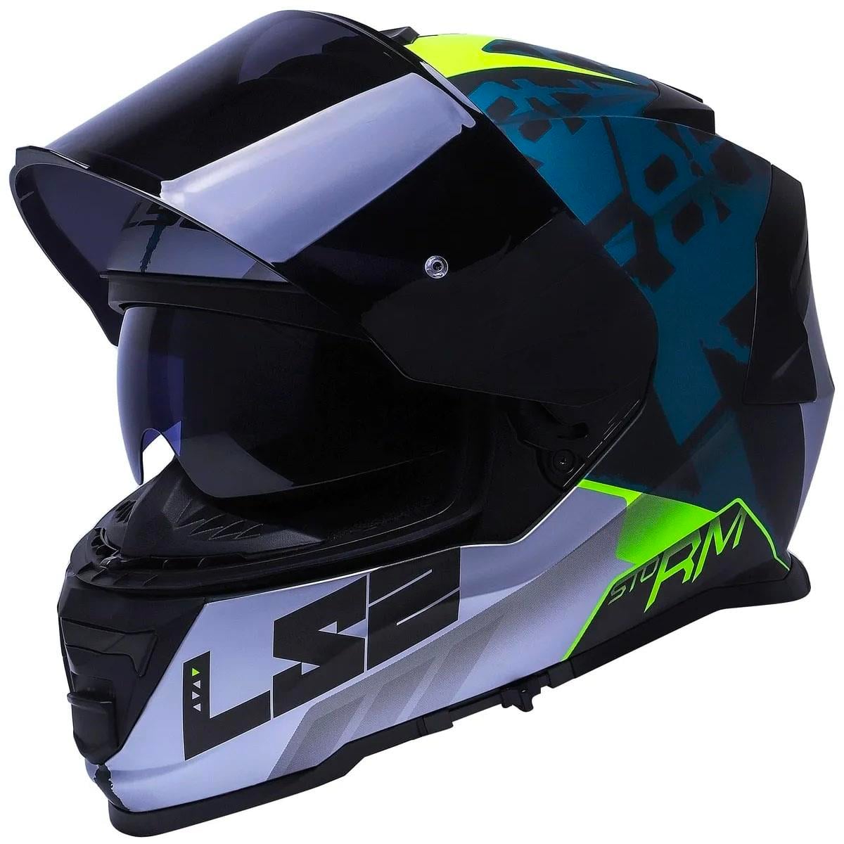 Ls2 Storm 2 Sprinter Full Face Motosiklet Kaskı Şeffaf + Siyah Vizörlü