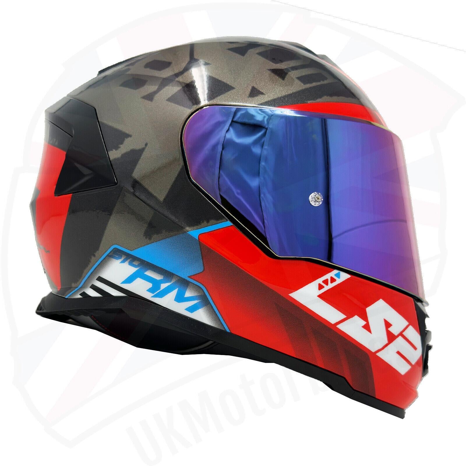 Ls2 Storm 2 Sprinter Siyah Kırmızı Titanyum Gökkuşağı Vizör