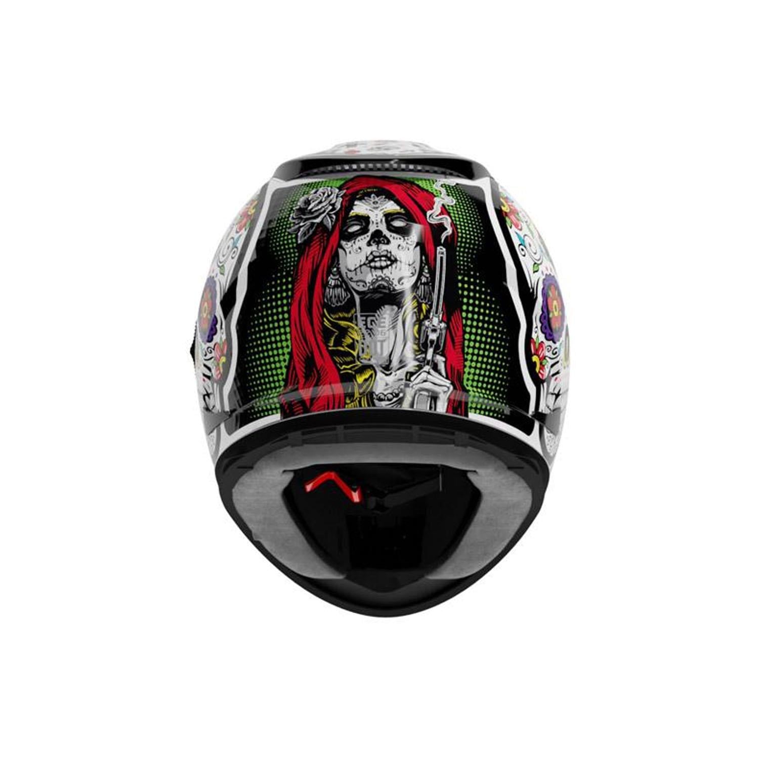 Shiro SH-605 sv Skull Candy Full Face Motosiklet Kaskı + Iridium Vizör