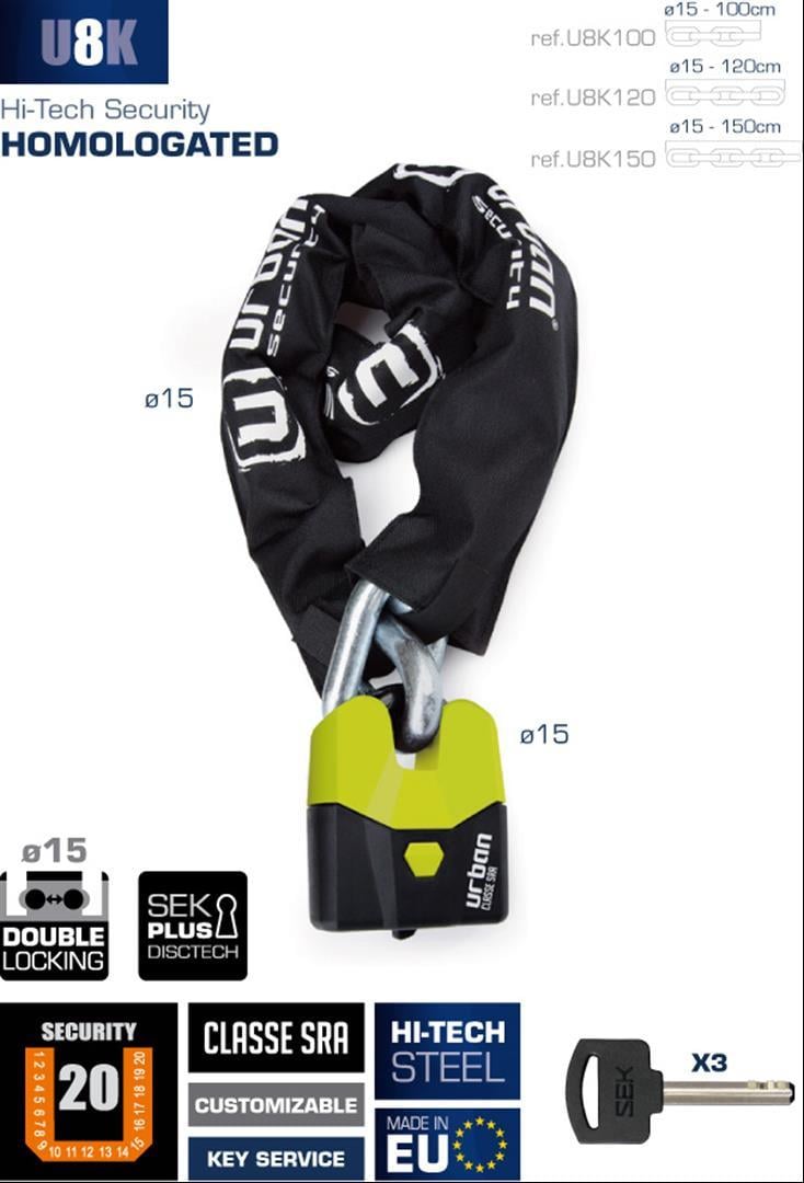 Urban Securıty U8K150 14Mm Sra Sınıfı Zincir Kilit