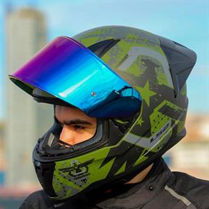 Ls2 Rapid 2 Thunder Birds Race Full Face Motosiklet Kaskı Yarış Spoiler +  Şeffaf + Gökkuşağı Vizörlü