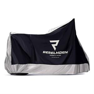 MOTORCYCLE COVER REBELHORN COVER II BLACK/SILVER