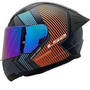 Ls2 Rapid 2 Extra Race Full Face Motosiklet Kaskı Yarış Spoiler +  Şeffaf + Gökkuşağı Vizörlü