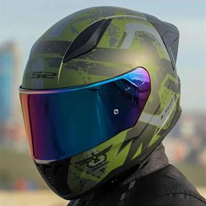 Ls2 Rapid 2 Thunder Birds Full Face Motosiklet Kaskı Gökkuşağı Vizörlü