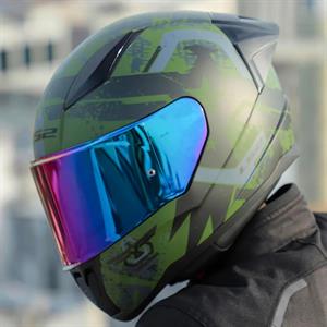 Ls2 Rapid 2 Thunder Birds Race Full Face Motosiklet Kaskı Yarış Spoiler +  Şeffaf + Gökkuşağı Vizörlü