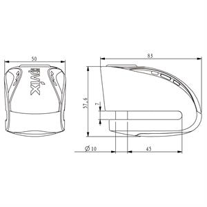 Kovix KNX10-FG Alarmlı Disk Kilit