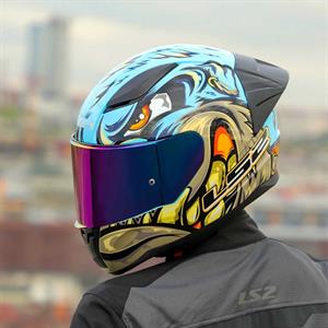 Ls2 Rapid 2 Neo Full Face Motosiklet Kaskı Şeffaf + Gökkuşağı Vizörlü