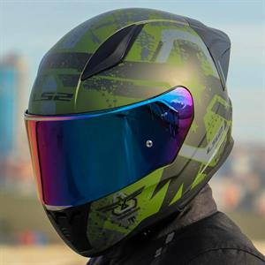 Ls2 Rapid 2 Thunder Birds Race Full Face Motosiklet Kaskı Yarış Spoiler +  Şeffaf + Gökkuşağı Vizörlü