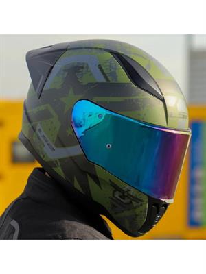 Ls2 Rapid 2 Thunder Birds Full Face Motosiklet Kaskı Şeffaf + Gökkuşağı Vizörlü