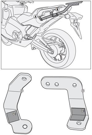 Givi 1127FZ HONDA INTEGRA 750 (14-15) Arka Çanta Taşıyıcı