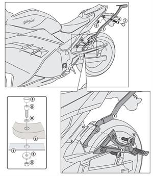 Givi 4108FZ KAWASAKI NINJA 300 (13-18) Arka Çanta Taşıyıcı