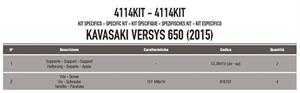 Givi 4114KIT KAWASAKI VERSYS 650 (15-19) Yan Çanta Taşıyıcı Bağlantı Kiti